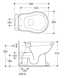 Унитаз Kerasan Retro 101001 напольный белый